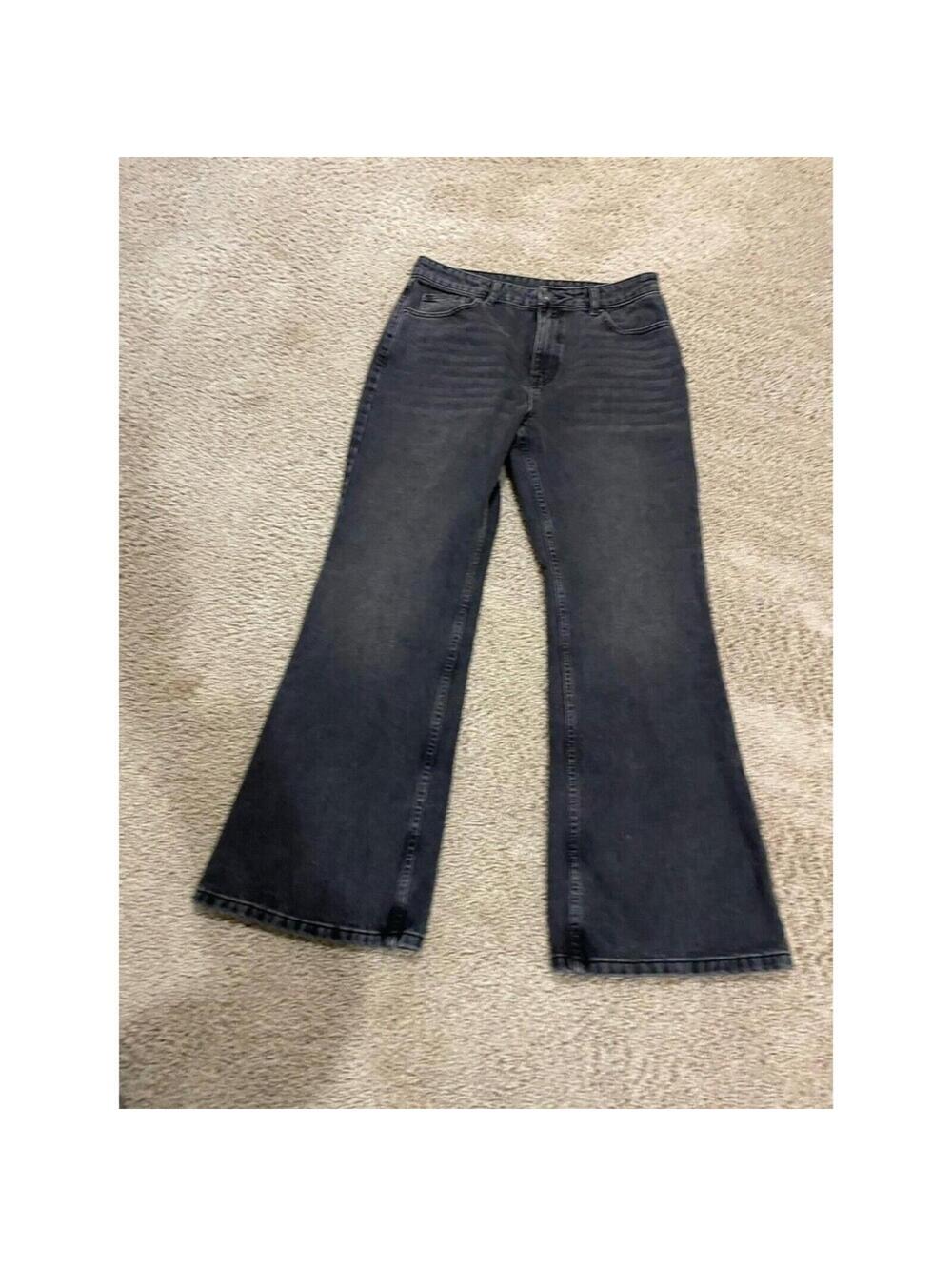 Women’s Topshop By ASOS Black Jeans Bootcut Size 10 flare